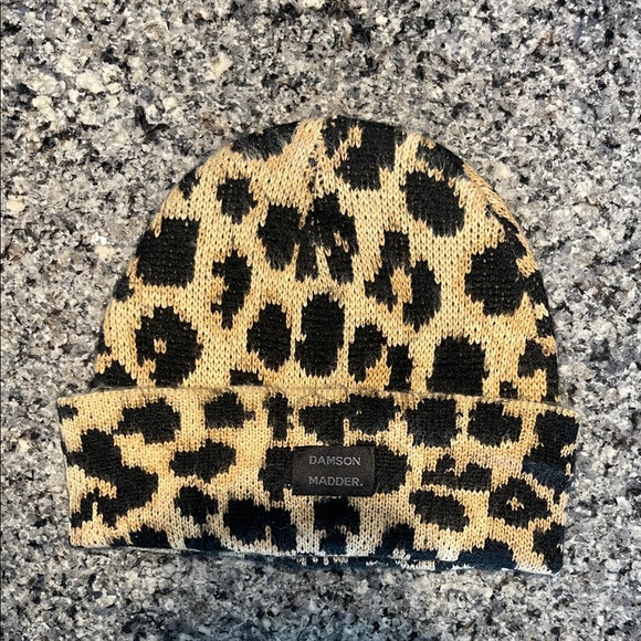 Damson Madder Leopard Knit Beanie - Picture 3 of 5